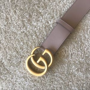 Dusty Pink Gucci Belt